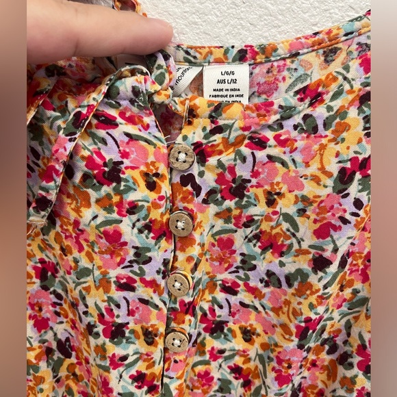 Roxy Everything Is Fine Dress Pastel Rose Floral Mini Dress Size Large - Picture 5 of 13